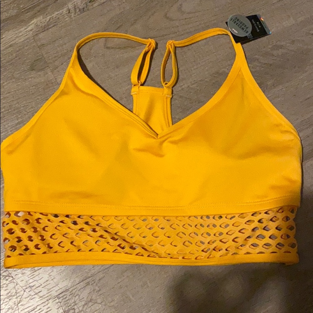 Pink sport bra